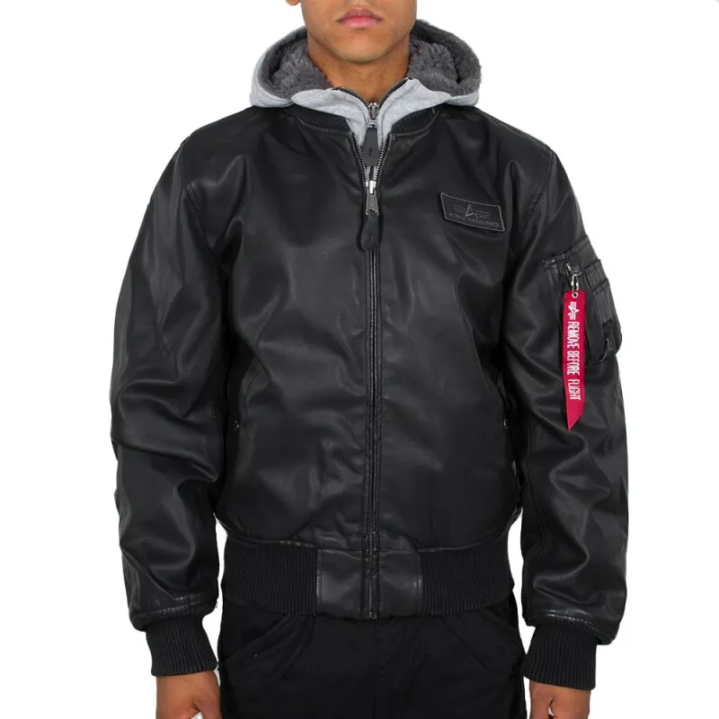 Alpha Industries Herren Bomberjacke MA-1 D-Tec FL black/grey