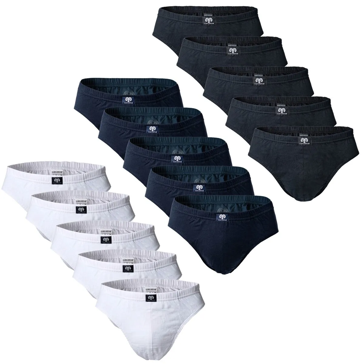 CECEBA Herren Slips, Vorteilspack - Sport Slip, Basic, Baumwolle, M-3XL, einfarbig