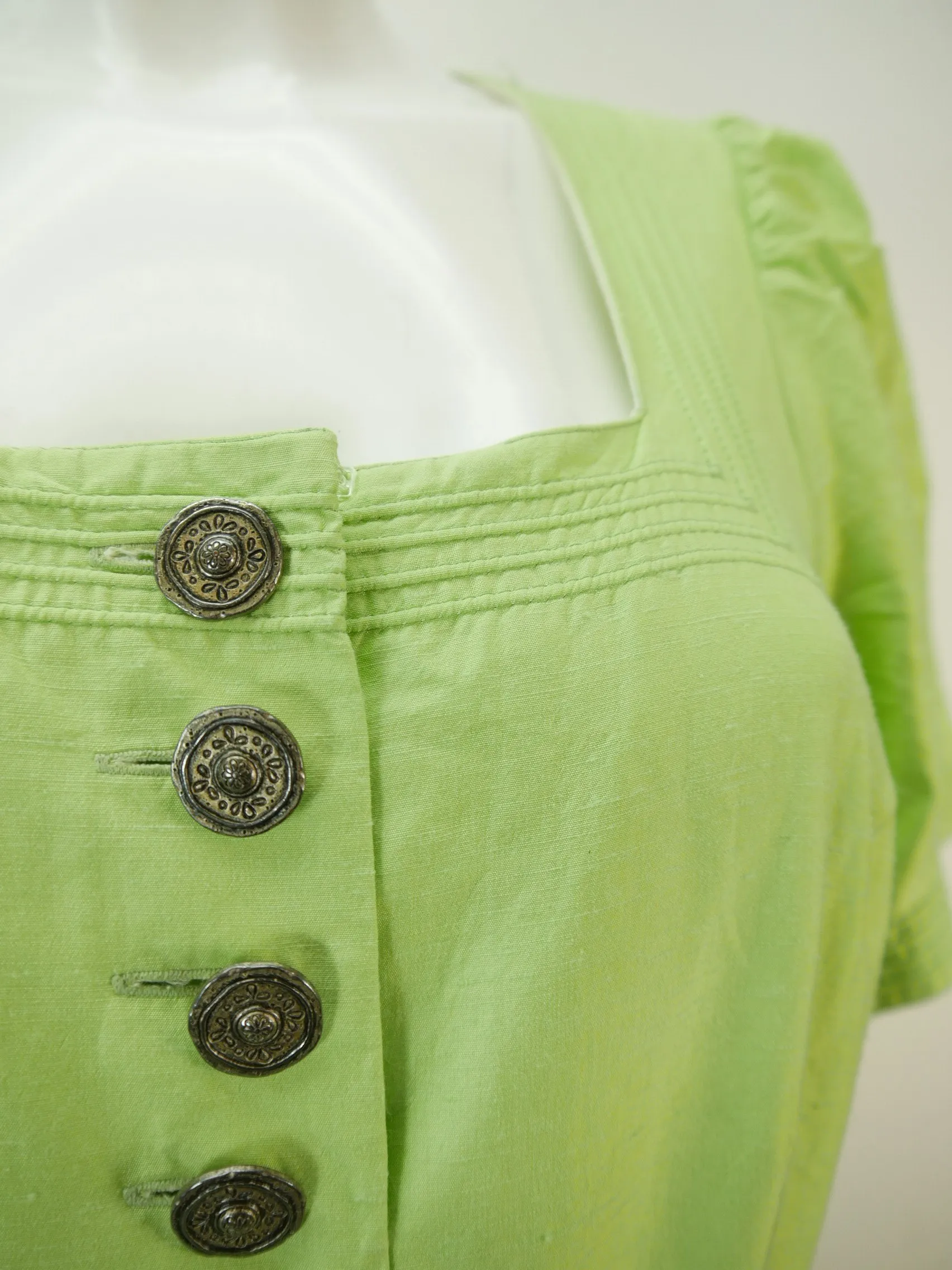 Krüger Manufaktur grün mit Puffärmel fabelhaftes Dirndl mit Schürze Gr.38