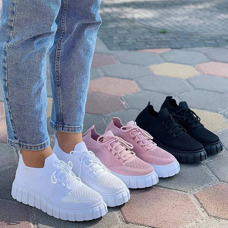 Moveena - Damen Sneaker – Atmungsaktive Sportschuhe mit leichter Sohle und Schnürung