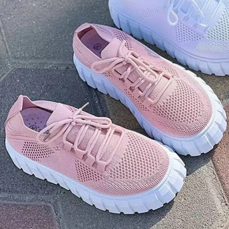 Moveena - Damen Sneaker – Atmungsaktive Sportschuhe mit leichter Sohle und Schnürung