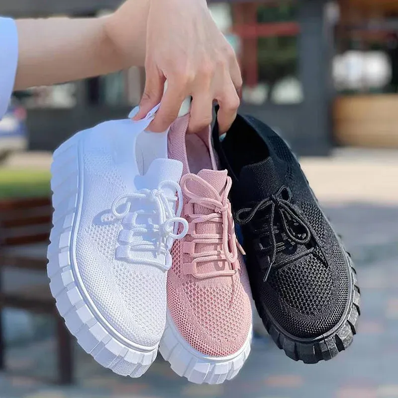 Moveena - Damen Sneaker – Atmungsaktive Sportschuhe mit leichter Sohle und Schnürung