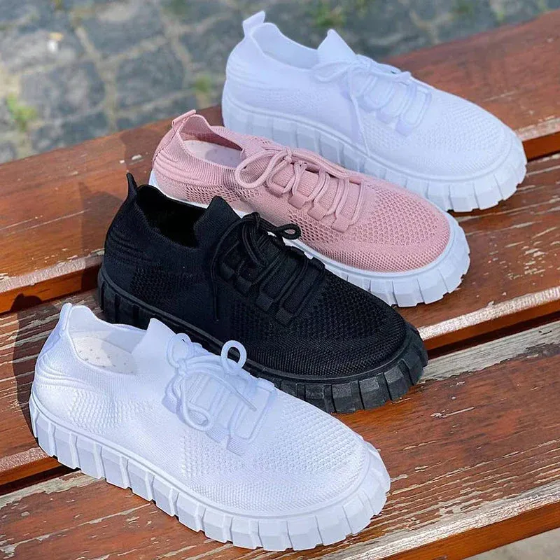 Moveena - Damen Sneaker – Atmungsaktive Sportschuhe mit leichter Sohle und Schnürung
