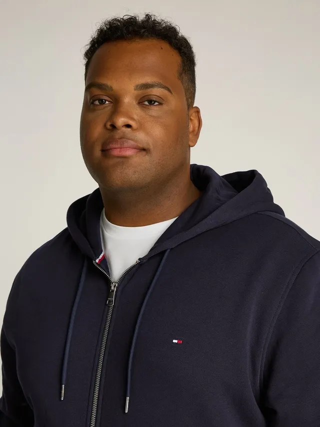 Tommy Hilfiger Big & Tall Sweatjacke »BT-IM NA FLAG LOGO ZP THRU HDY-B«, Grosse Grössen mit Logostickerei online kaufen | Je