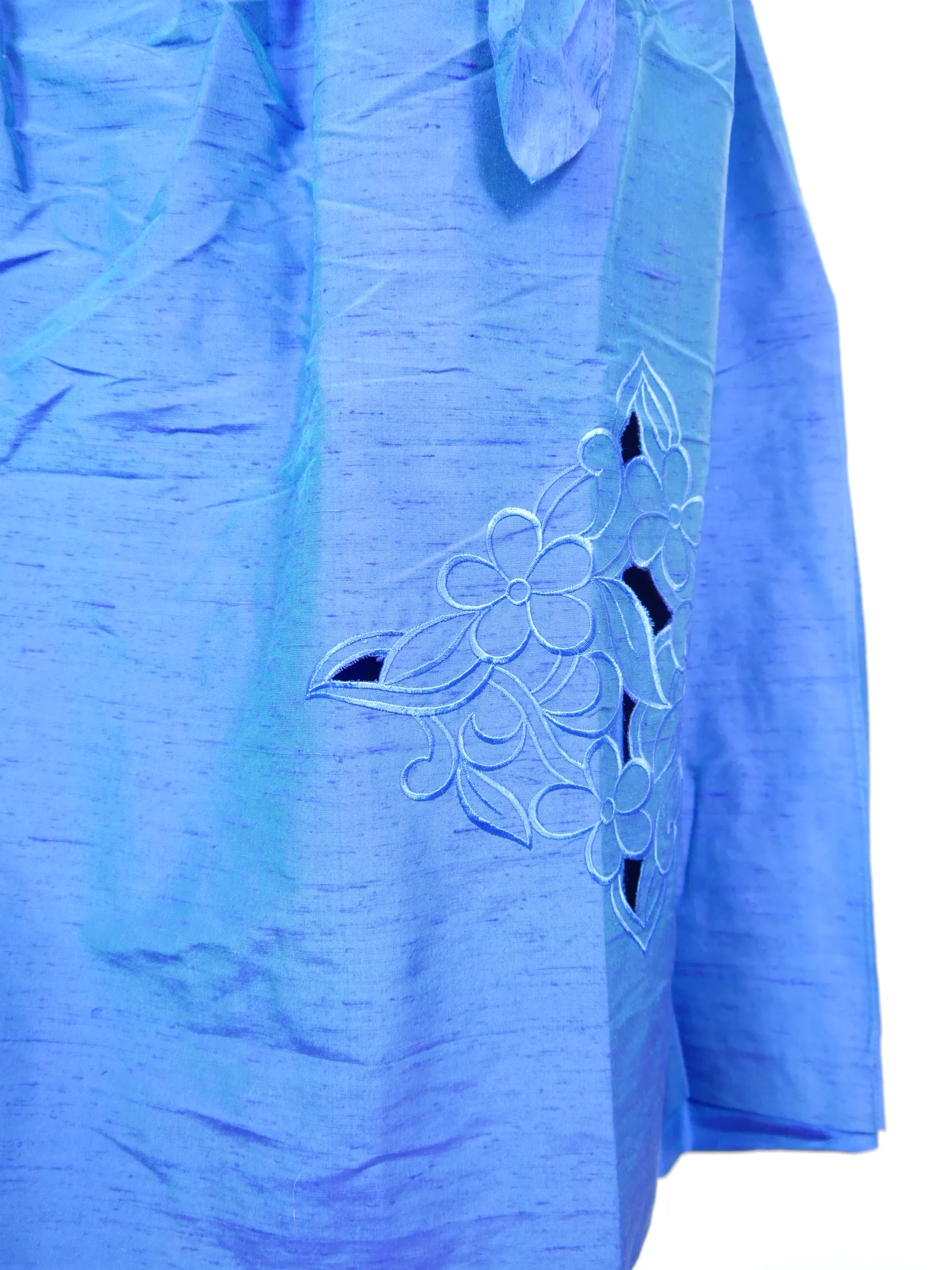 Trachten Rasp blau Wildseide mit Stickerei großartiges Dirndl mit Schürze Gr.36